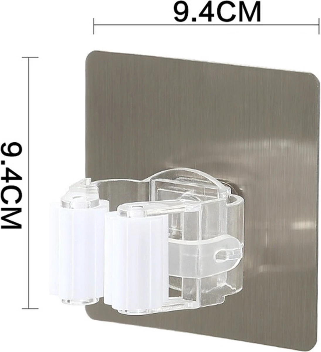 Bezem Houder - Zelfklevend - Zilverkleurig - Afbeelding 3