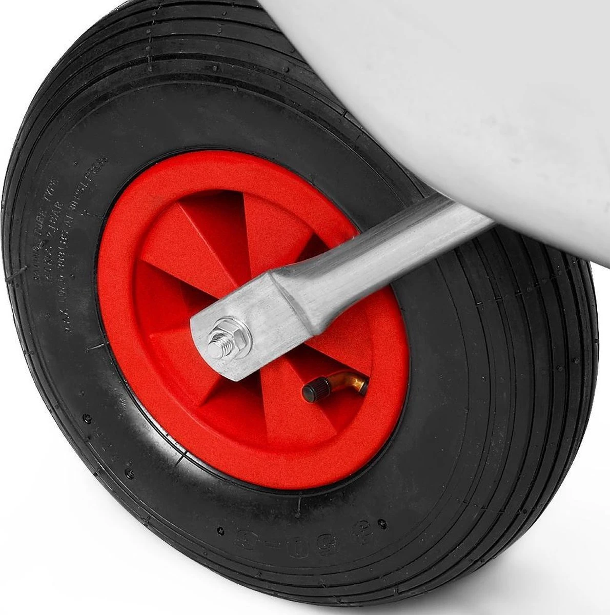 Gardebruk Kruiwagen 80 Liter – Belastbaarheid 100 Kg - Zilver - Afbeelding 4