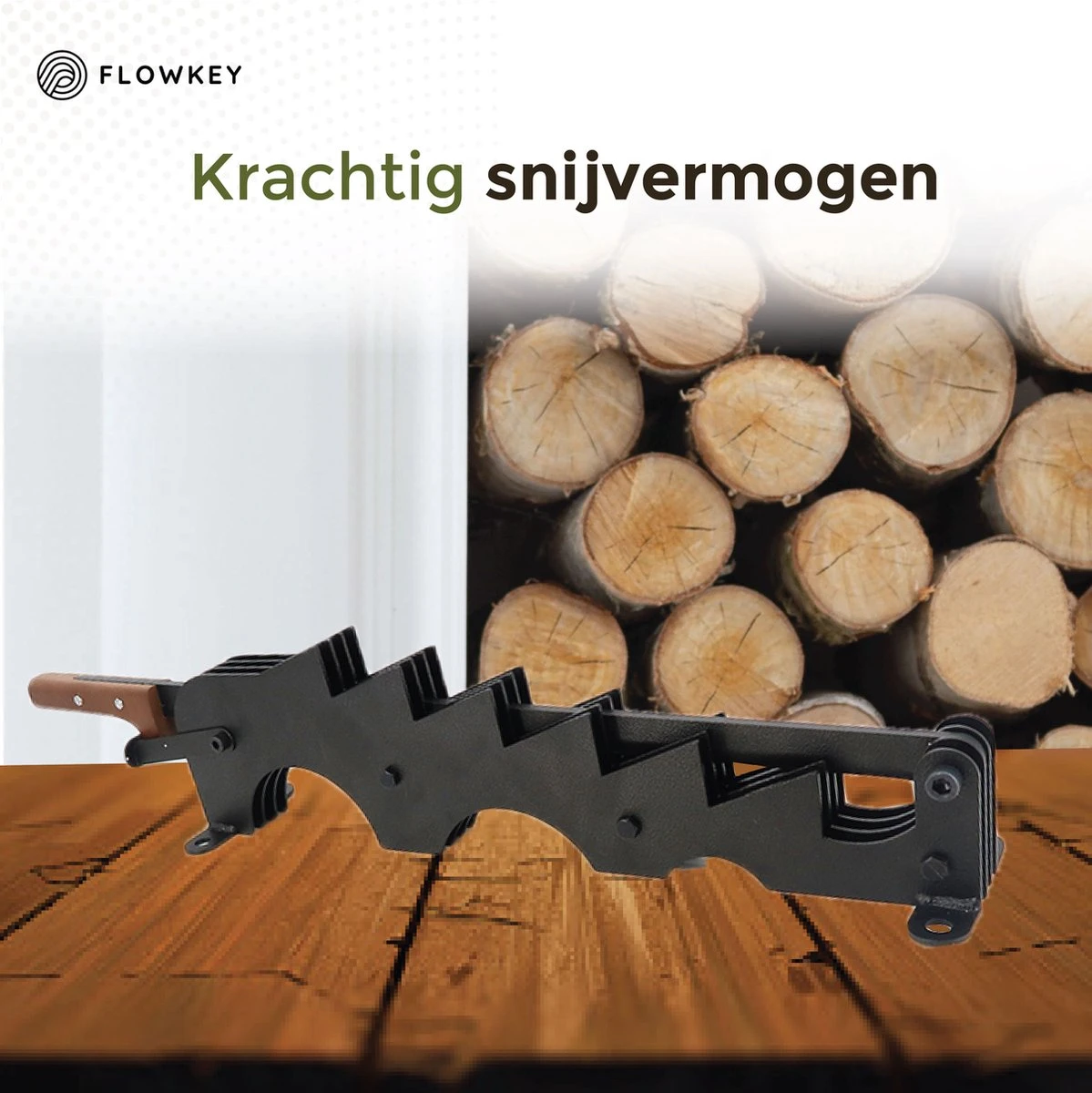 Flowkey® Houtklover XL - Houtsplijter Bijl - Houtkliever Kloofwig Gietijzer - Voor Hout & Aanmaakhout - Inclusief Gratis Bevestigingsset - Afbeelding 6