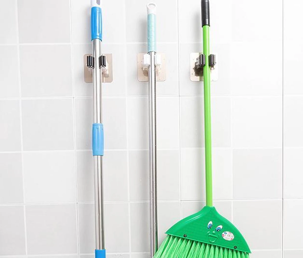 Bezem Houder - Zelfklevend - Zilverkleurig - Afbeelding 5