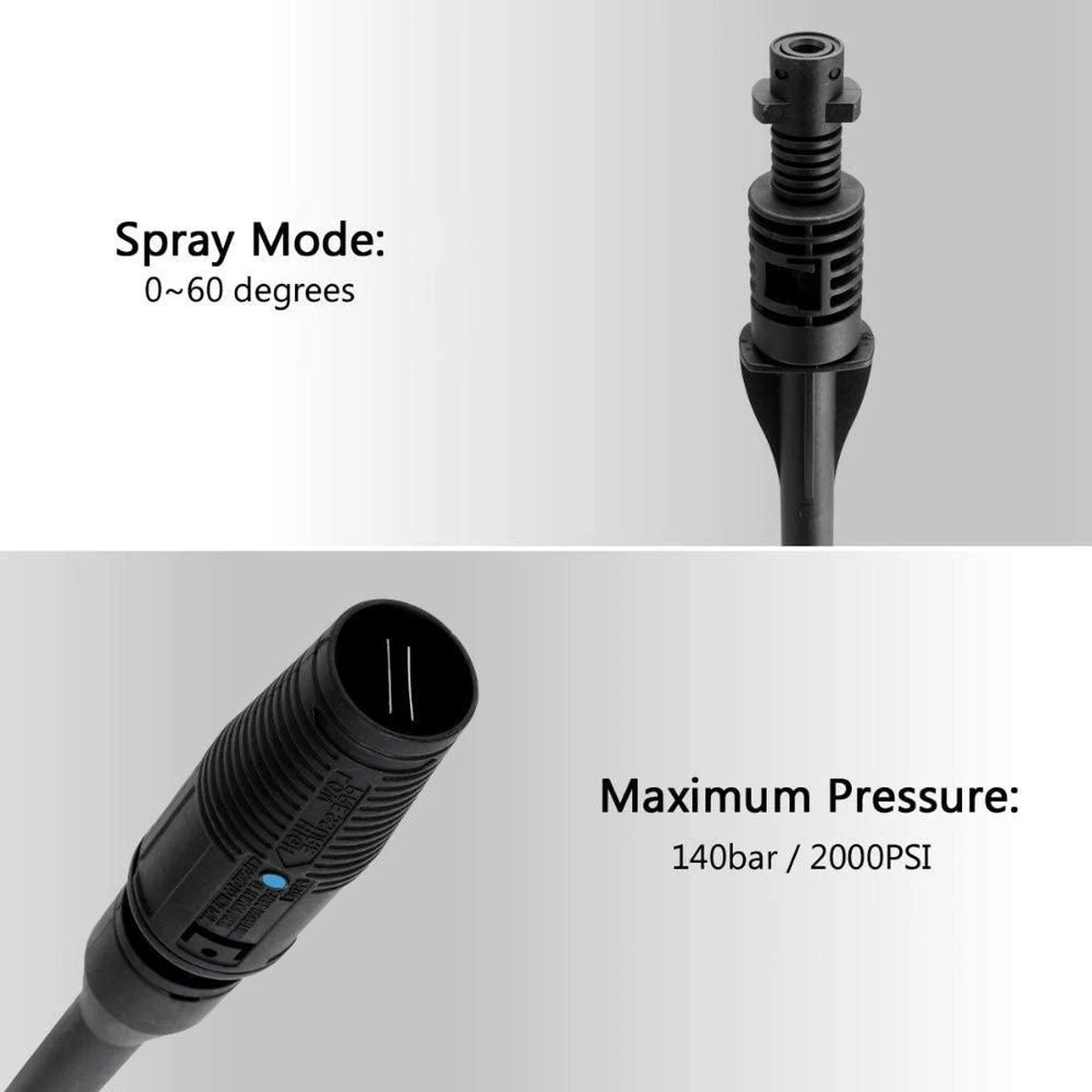 Merkloos 140 Bar Hogedrukspuitlans - Hogedrukreiniger Kärcher-opzetstuk - Verstelbare Sproeikop Voor Karcher Hogedrukreiniger - Accessoire Voor Karcher K1 K2 K3 K4 K5 K6 K7 - Afbeelding 3