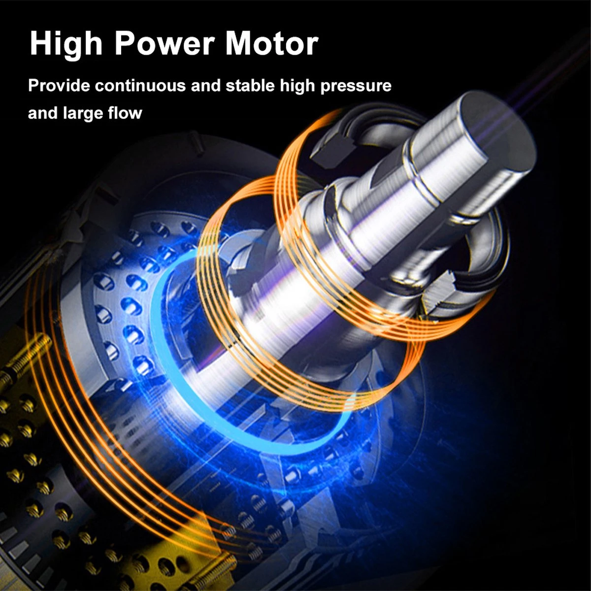 Merkloos Elektrische Accu-Hogedrukreiniger - 1.2mpa - Multifunctioneel Mondstuk - Draagbaar Oplaadbaar Snoerloos - Reinigingsspuitpistool - Met Rijke Accessoires - Voor Auto, Tuin, Terras, Raam - Zwart - Afbeelding 4