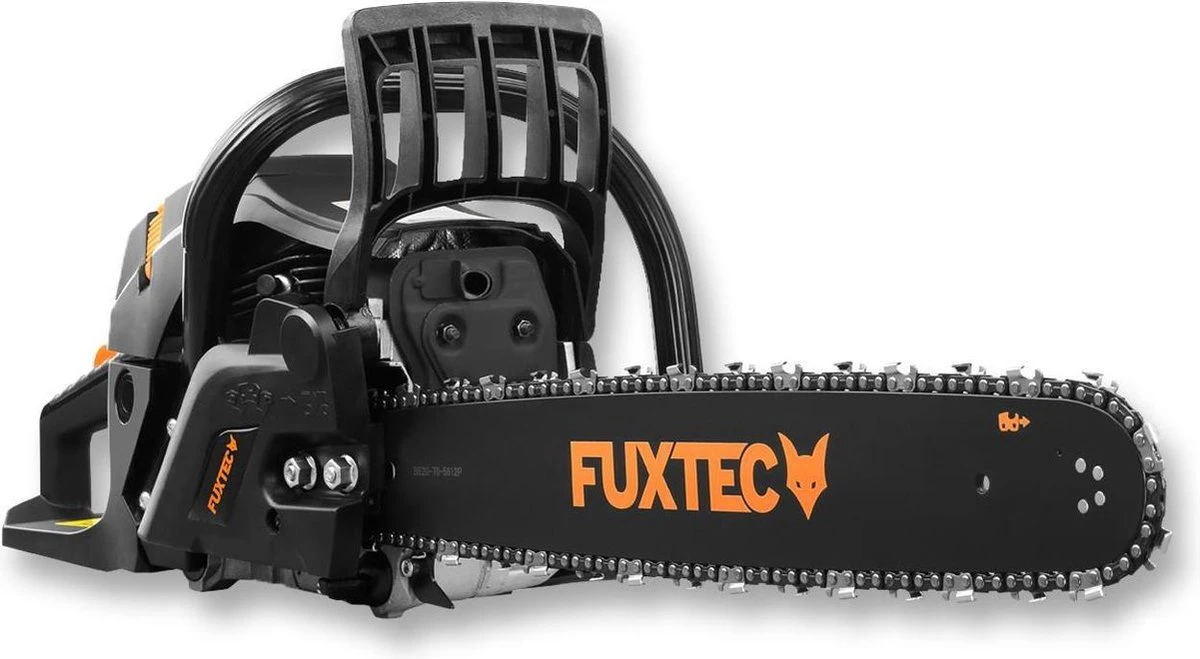 FUXTEC Kettingzaag Benzine - 61,5cc 2-takt - 51cm / 20 Inch Zwaardlengte - Incl. Zaagblad & Ketting - FX-KS262 - Black Edition