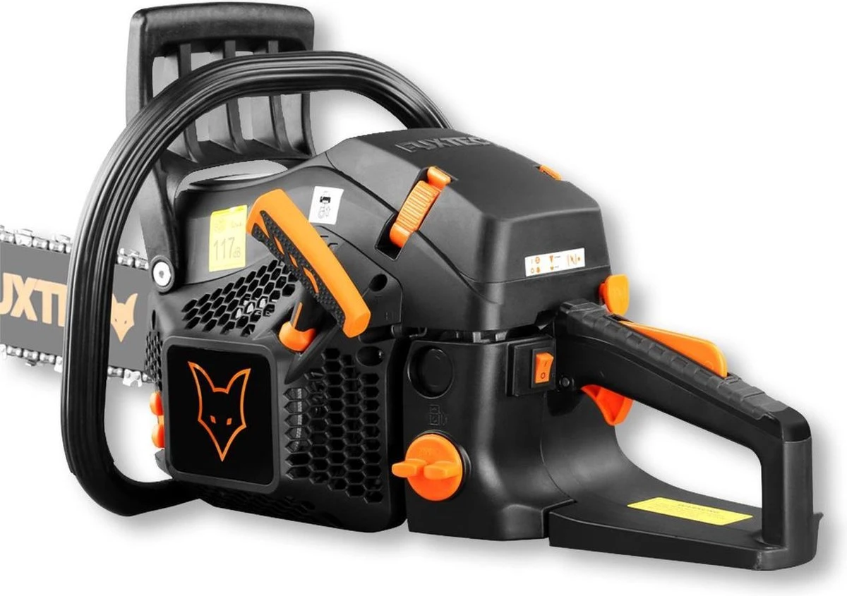 FUXTEC Kettingzaag Benzine - 61,5cc 2-takt - 51cm / 20 Inch Zwaardlengte - Incl. Zaagblad & Ketting - FX-KS262 - Black Edition - Afbeelding 2