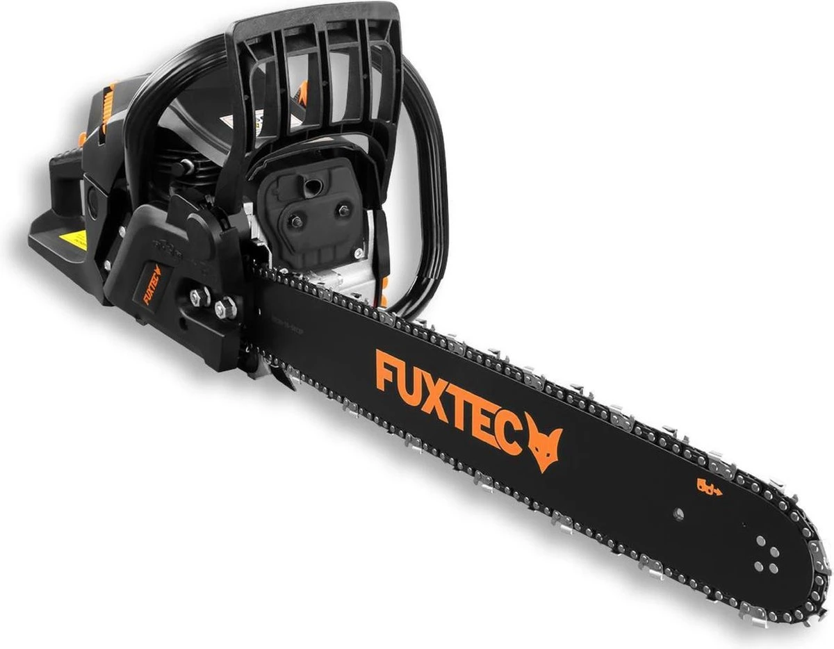 FUXTEC Kettingzaag Benzine - 61,5cc 2-takt - 51cm / 20 Inch Zwaardlengte - Incl. Zaagblad & Ketting - FX-KS262 - Black Edition - Afbeelding 4